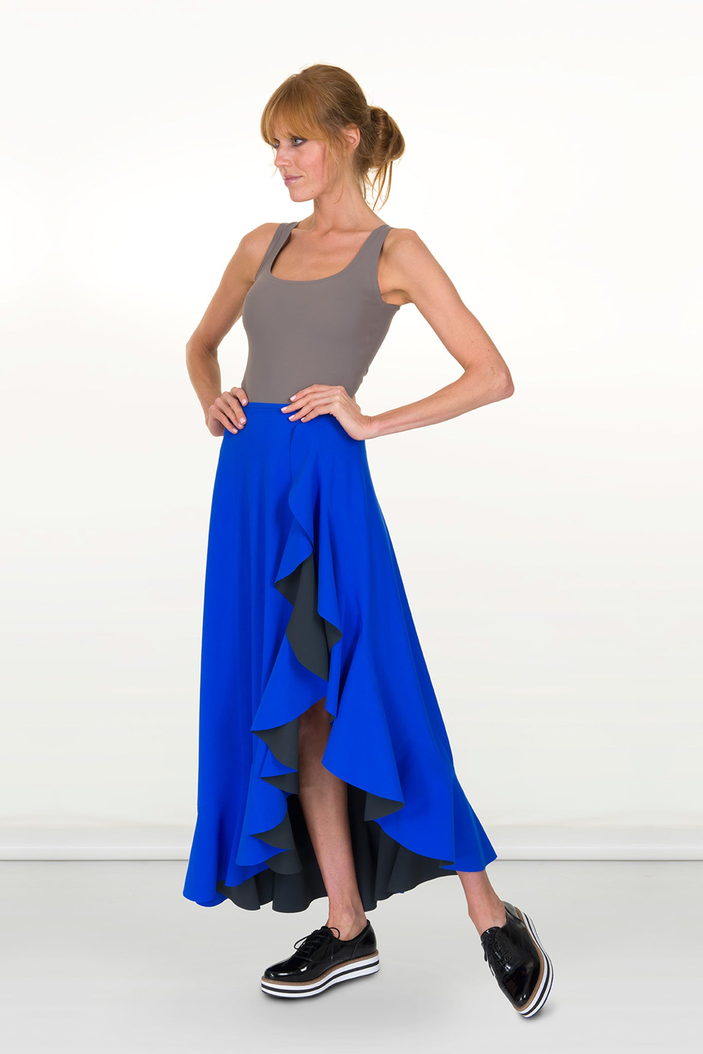 Stellaria Reversible Skirt Cape Dress